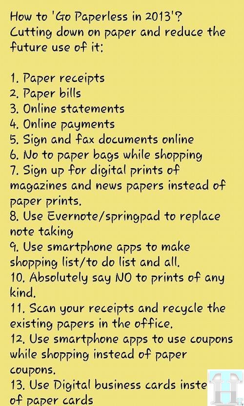 Go Paperless in 2013