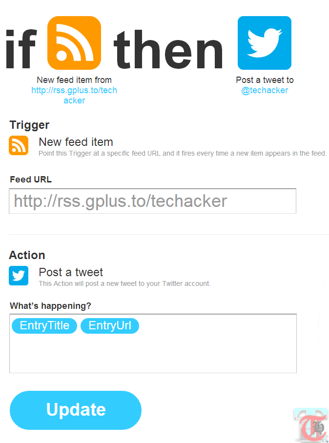 IFTTT recipe to post from Google+ to twitter