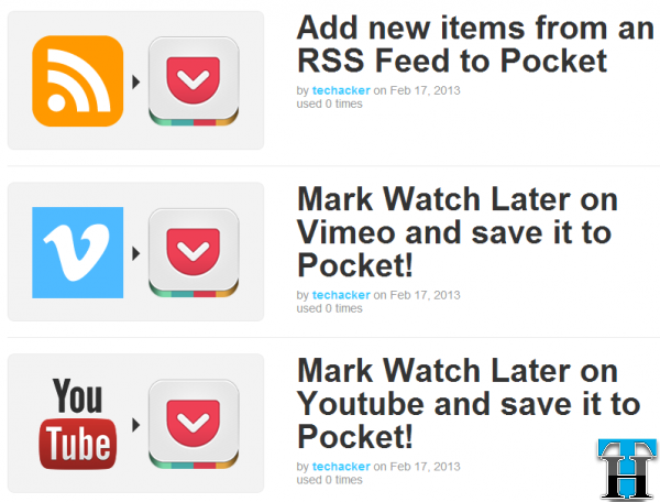 IFTTT Pocket Recipes