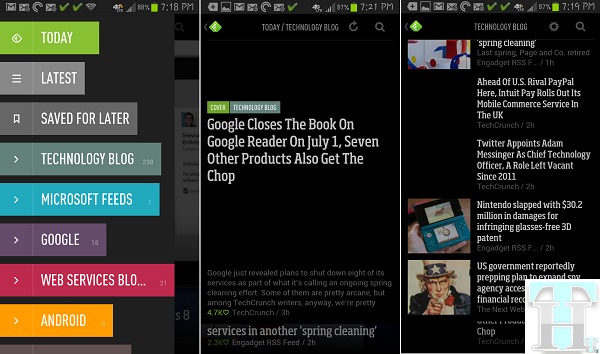 Feedly Android App Screenshots