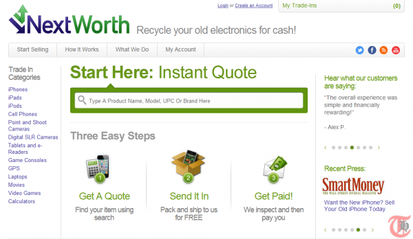 NextWorth - Sell or recycle used electronics