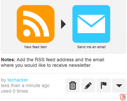 IFTTT - RSS to Email Recipe