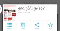 Goo.gl URL Shortener - Share Menu Link Details