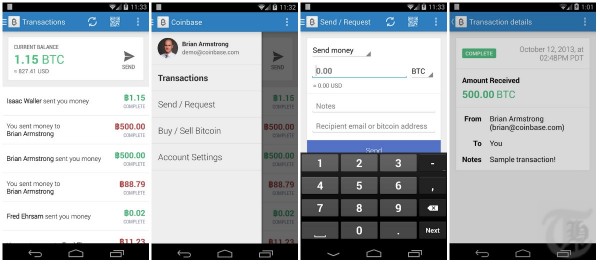 Bitcoin Wallet Android App Screenshots