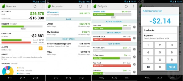 Mint - Android App Screenshots