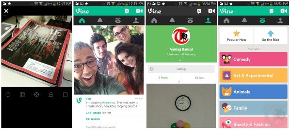 Vine Android App Screenshots