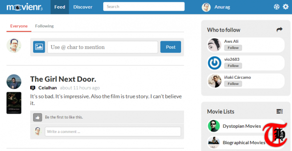 Movienr - Social Feed