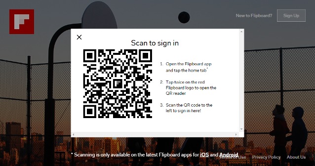 Scan QR Code to Sign-in